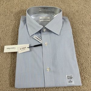 Calvin klein regular fit striped dress shirt
